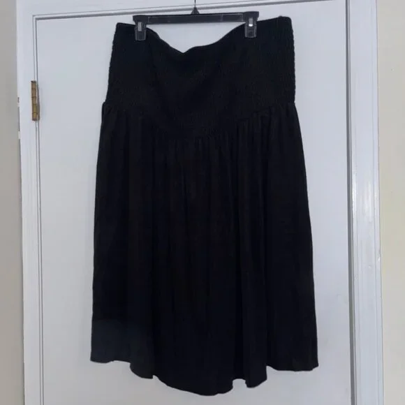 Torrid Size 4 Black Smocked Strapless Cover-Up Mini Dress - Picture 5 of 6